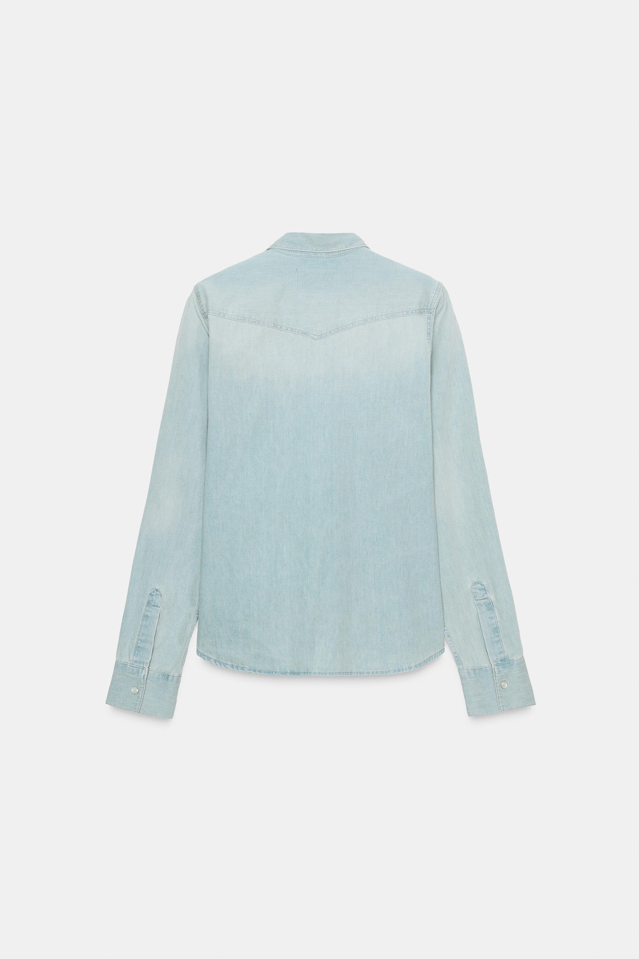 ZW COLLECTION WASHED DENIM SHIRT